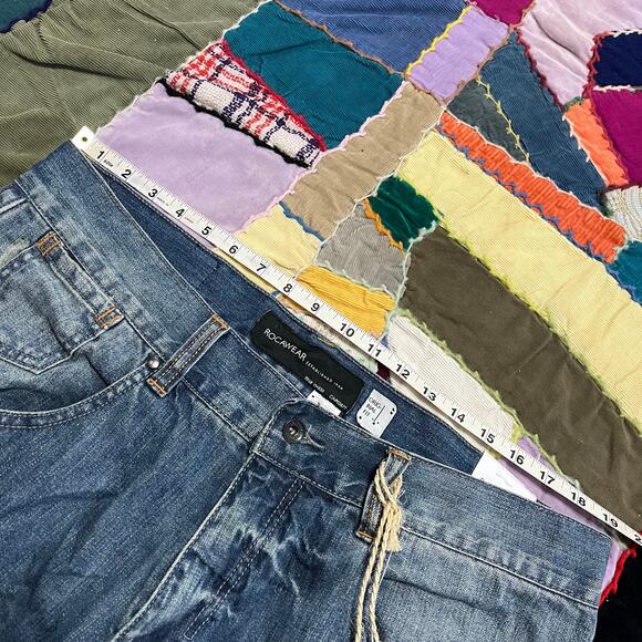 Rocawear Y2K Baggy Skater Big Pocket Acid Washed Jeans 38Wx34L - Picture 7 of 8